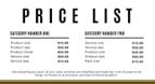 Rezultat slika za price list